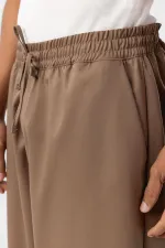 Bel Lastikli Baggy Pantolon Vizon