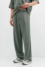 Modal Blend Baggy Sweatpants Khaki