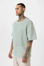 Benetton Striped Oversize Knit T-Shirt