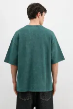 Numara Baskılı Oversize Tişört Nefti