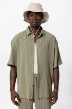 Basic Oversize Ottoman Takım Haki