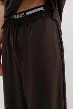 Modal Karışımlı Baggy Eşofman Alt Kahve