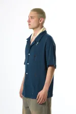 Oversize Deliklı Triko Gömlek Lacivert Oversize Deliklı Triko Gömlek Lacivert
