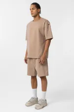 Basic Oversize Şort Takım Vizon