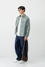 Uzun Kollu Kareli Gömlek Nefti