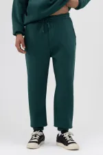 Basic Sweatpants with Elasticated Cuffs, Navy Blue