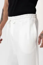 Paça Lastikli Basic Oversize Eşofman Takımı Ekru