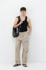 Pantalon ample en lin avec taille élastique (Pierre)