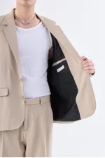 Costume classique oversize beige