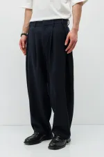 Barrel Fit Tailored Pantolon Lacivert