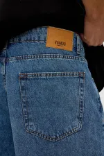 Oversize Bermuda Denim Şort Mavı Renk-2