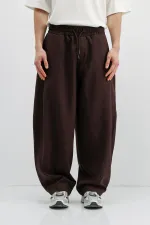 Balloon Fit Pantolon Koyu Kahve