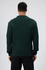 Bisiklet Yaka Oversize Triko Kazak Nefti