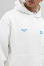 Sweat-shirt oversize imprimé au dos, écru