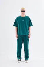 Printed Stopper Tracksuit Set Petrol