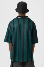 Oversize Printed Jersey T-Shirt, Dark Green