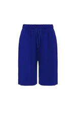 Basic Oversize Şort Takım Saks