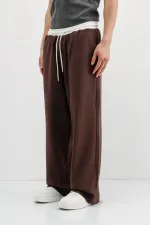 Baggy Fit Eşofman Alt Kahve