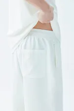 Young Atelıer Baskılı Şort Takım Ekru