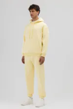 Basic Oversize Hooded Sweatshirt Yellow