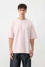 T-shirt oversize imprimé rose