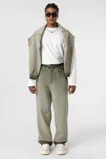 Washed Gradient Oversize Sweatpants Khaki