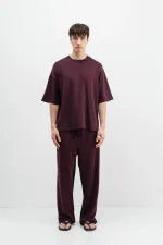 Modal Karışımlı Baggy Eşofman Alt Mürdüm