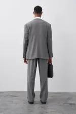 Costume croisé coupe décontractée anthracite