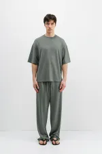 Corduroy Oversize T-Shirt Khaki