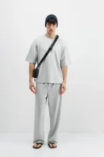 Modal Karışımlı Baggy Eşofman Alt Açık Gri