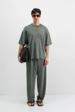 Corduroy Oversize T-Shirt Khaki