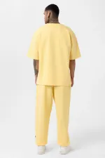 Paça Lastikli Basic Oversize Eşofman Takımı Sarı