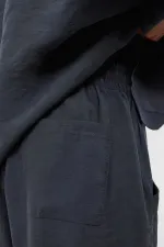 Baggy Fit Modal Kumaş Pantolon Antrasit