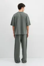 Corduroy Oversize T-Shirt Khaki
