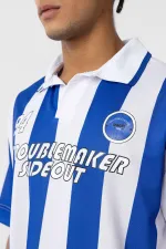 T-shirt oversize à col polo (bleu marine)