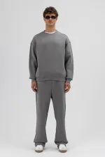 Basic Baggy Eşofman Alt Füme