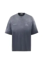 Yıkamalı Oversize Tişört Siyah