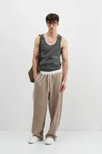 Baggy Fit Eşofman Alt Vizon