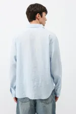 Modal Fabric Oversize Shirt, Baby Blue