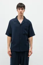 Relax Fit Modal Blend Suit Navy Blue