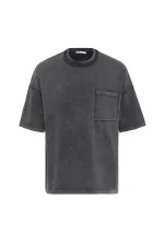 Washed Oversize Pocket T-Shirt Black Washed Oversize Pocket T-Shirt Black