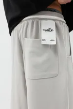 Bağcıklı Baggy Fit Eşofman Alt Ice Grı