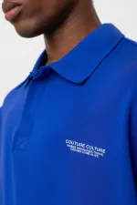 Polo Yaka Oversize Tişört Saks