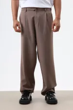 Baggy Fit Kumaş Pantolon Vizon