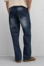 Jean ample à poches, teinte verte