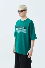 T-shirt oversize à imprimé en relief Atelier, bleu marine