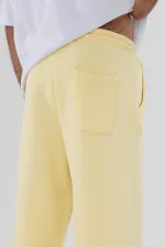 Pantalon de survêtement ample basique jaune