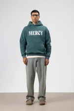 Card Detail Washed Oversize Sweatshirt, Navy Blue