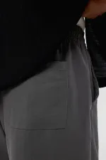 Oversize Modal Kumaş Bermuda Şort Antrasit