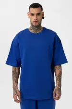 Paça Lastikli Basic Oversize Eşofman Takımı Saks